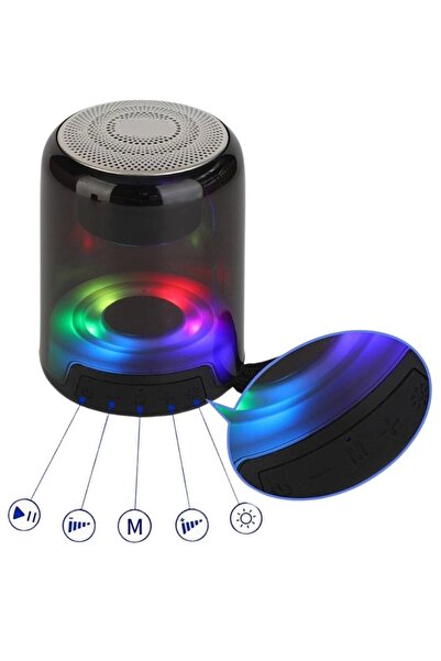 Blackbird Game Center Acl Acs-9 Mini Taşınabilir Rgb Led Ses Topu Bluetooth Hoparlör