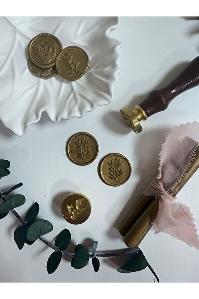 LAYLAEVENTS Hazır Mühür Mum Mührü 25 Adet Mühür .GOLD- TEK DAL