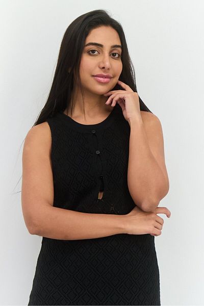 4th & Reckless Women Textured Maxi Dress, Black
