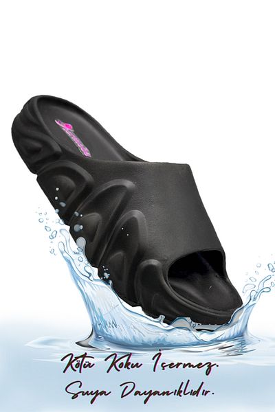sermoda Papuci de plajă și piscină model Eva Style Summer - Lavoar 2000 Negru