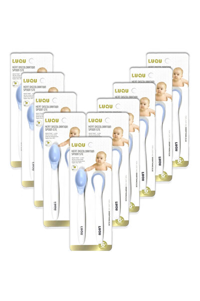 LUQU BABY مستشعر درجة الحرارة من Luqu، ملعقتان، أزرق، عبوة من 10 قطع