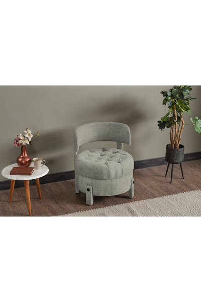 Meşe Home King Kapitoneli Silinebilir Kumaş Konforlu Modern Tasarım Renk Seçenekli Tekli Sandalye