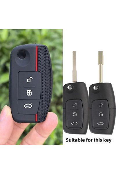 Choice Black Silicone Car Key Cases Cover Fob For Ford Fiesta Focus 2 C-max Ecosport S-max Fusion Mondeo Re