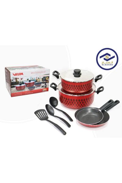 AL-Sahah Vega 9 Piece Aluminum Cookware Set