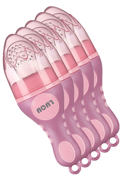 LUQU BABY Luqu Fruit Feeder Silicone-Pink-Pack of 5
