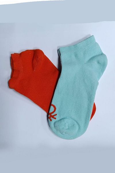 Benetton Момчешки червени чорапи в комплект от 2 чифта - Bnt