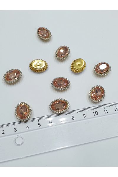 CRYSTALSHOP Stoned Edge - Powder Oval 15*20mm (50 Pcs)