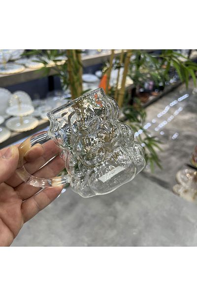 ACAR Borosilicate Glass Grape Mug with Handle 340 ml