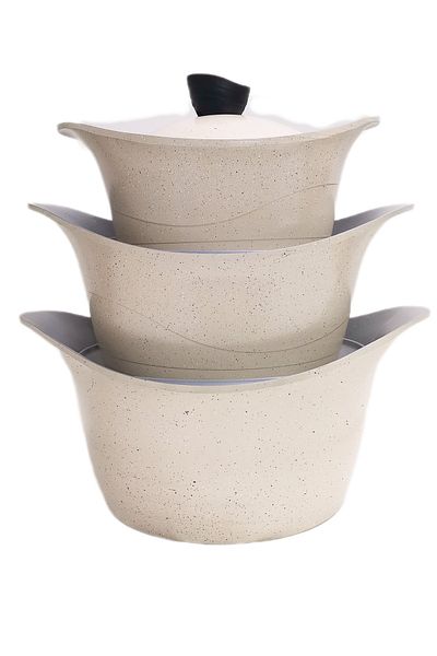 Badraig Granite Cookware Set 6 Pieces 20 24 26 cm