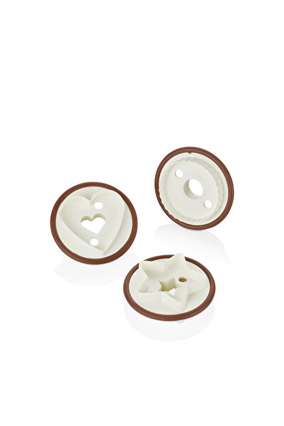 Mons 3 قطع من قوالب الكوكيز المملوءة - دائرة على شكل نجمة القلب