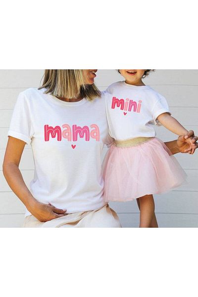 Pink Sky Tricou Mamă și Fiică (ADAUGĂ 2 BUC. ÎN COSERUL PENTRU FĂCUT UNIC PRODUS COMBINAT)