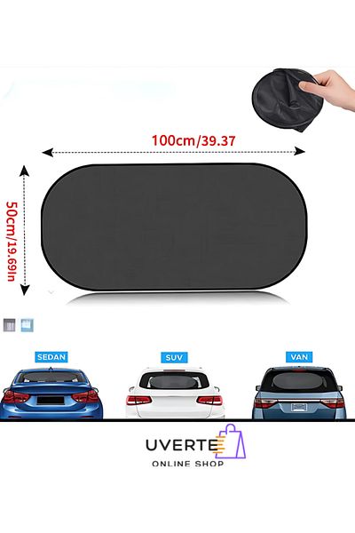 UVERTE Auto Rear Window Sunshade Car Rear Window Sunroof Glass Ceiling Sunshade Curtain with Suction Cup