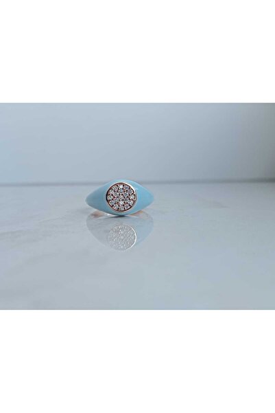 GÜMÜŞ Papila Silver Bebe Mavisi Mineli & Beyaz Zirkon Taşlı Rose Ayarlanabili...