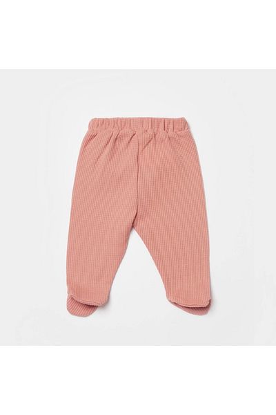 Bibaby Biorganic Waffle Smile Booties Trousers 57899 Red-brown
