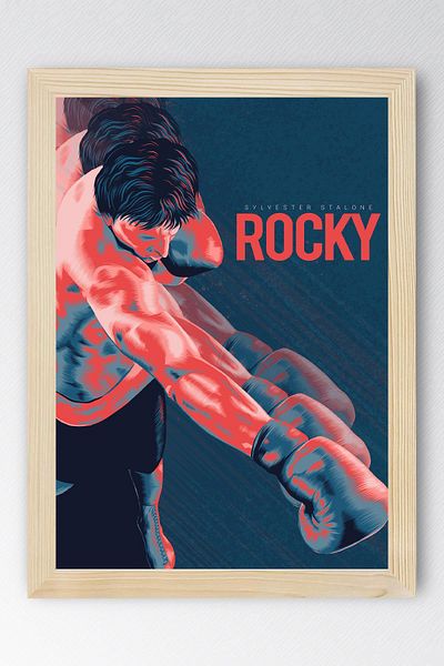 Saturn Επιτραπέζιο με κορνίζα Rocky - Πίνακας αφίσας Rocky Fim
