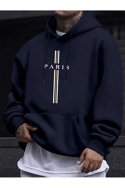 aynewmoda Paris Printed Hooded Sweatshirt