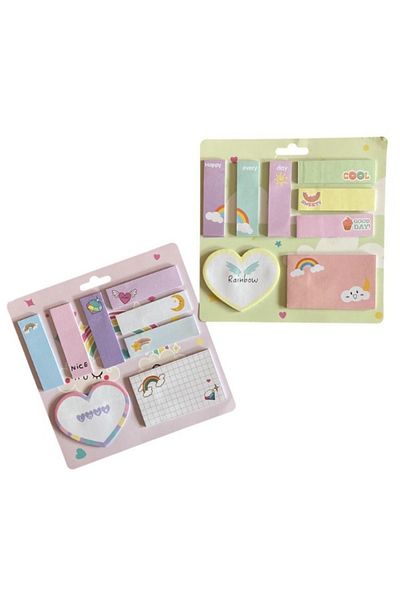 Pembe Pasaj Cute Adhesive Note Paper - 16 Pieces Pink Kawaii Post-It Set - Index - Index