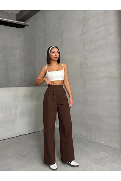 AykaStyleShop High Waist Velcro Palazzo Pants