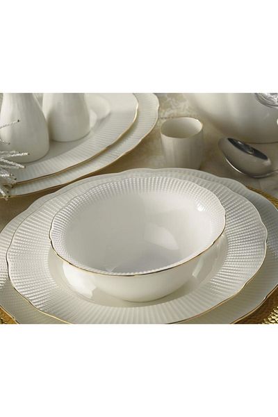Kütahya Porselen Bone İlay 1 Piece Bowl Gold Gilt
