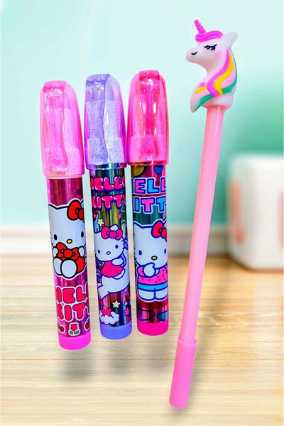 Hello Kitty Laying Egg Eraser Set of 3 - Gel Ballpoint Pen Gift