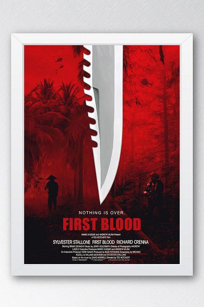 Saturn Tablou cu ramă Rambo - Tablou poster Rambo Fim