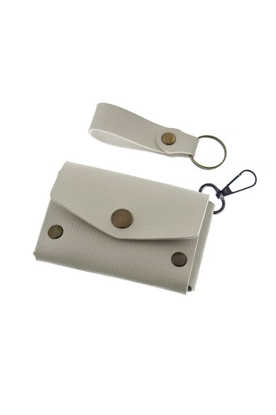 Miaju Stone Color, Leather, Coin Purse Set with Hook, Best Gift for Special Occasions, Special Production