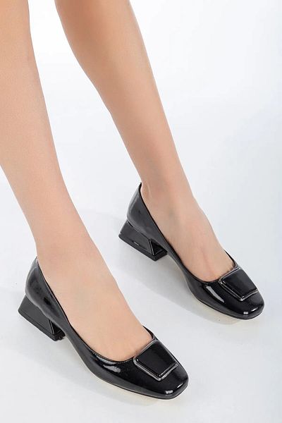 Satenora Pantofi cu toc scurt negri Roselle