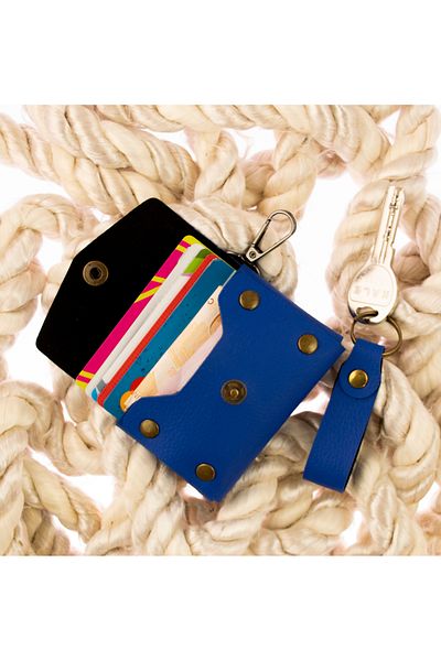 Miaju Saks Blue Colored Leather Coin Purse Set - Best Gift for Special Occasions, Special Production