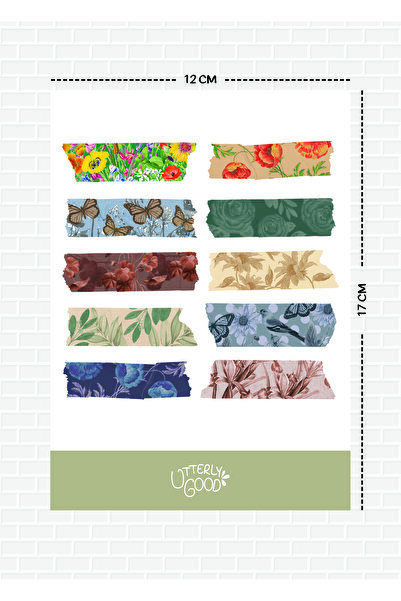 Utterly Good Washi Tape Sticker | Bullet Journal | Notebook | Ajanda | Scrapbook İçin Uygun Sticker