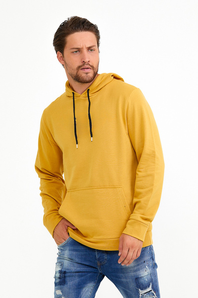 Superlife Ανδρικό φούτερ με κουκούλα, άνετο και χοντρό, με εσωτερικό φλις, 3 κλωστές, spr25sw55