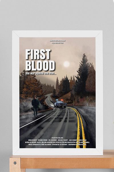 Saturn Tablou cu ramă Rambo - Tablou poster Rambo Fim