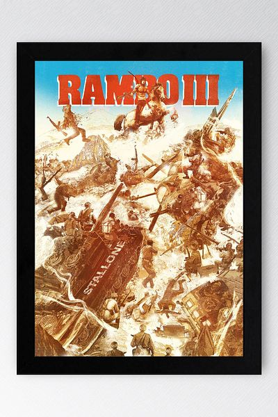 Saturn Tablou cu ramă Rambo - Tablou poster Rambo Fim