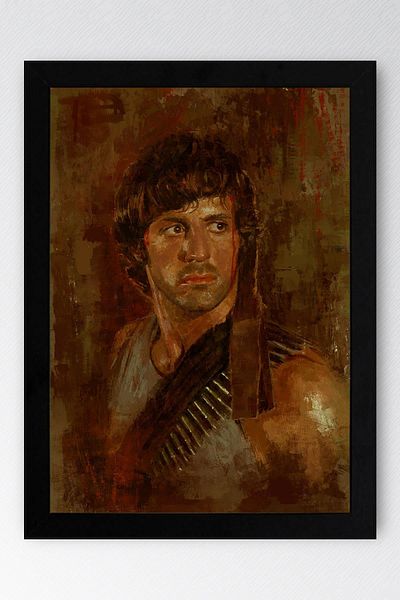 Saturn Tablou cu ramă Rambo - Tablou poster Rambo Fim