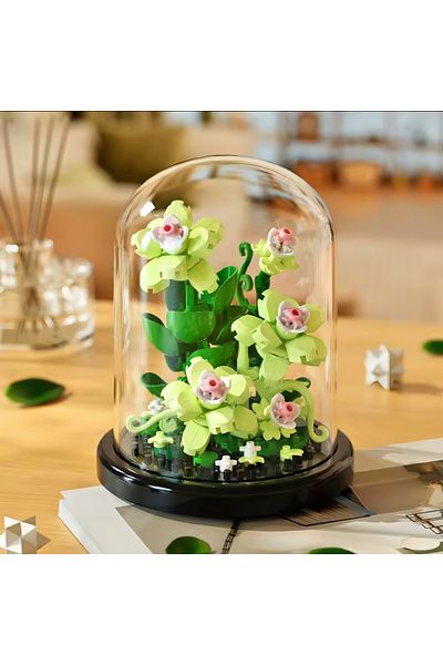 DEK Bricks 10.5 cm Gift Decoration - Infinite Flowers, Simbidium Orchid Building Blocks 235 Pieces