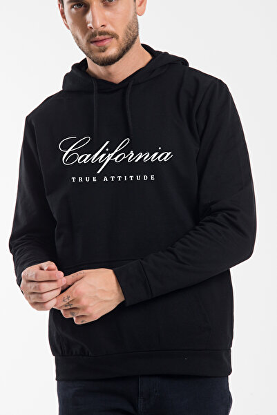 Superlife Ανδρικό φούτερ με κουκούλα, άνετο και λεπτό, με στάμπα της Καλιφόρνια, γραφή στο χέρι, spr24sw121