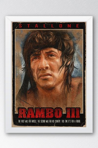 Saturn Tablou cu ramă Rambo - Tablou poster Rambo Fim
