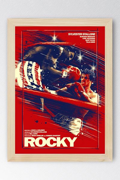 Saturn Rocky Framed Painting - Rocky Fim Poster Painting