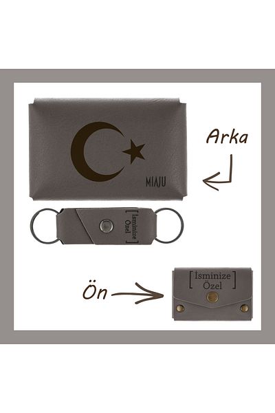 miawiki Ash Grey, Special for Those Who Are Powered by the Crescent, Personal Touch Wallet and Keychain, Influencer and Meaningful