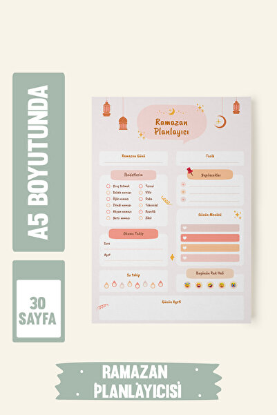 Srctech Ramazan Planlayıcı A5 Boyutunda 30 Sayfa