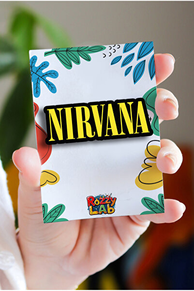 Rozzy Lab Nirvana No3 Yazı Rock Music - Müzik - Pin - Rozet - Broş - Yaka Çan...
