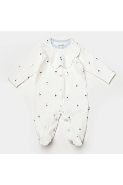 Biorganic Bibaby Love Floral Baby Jumpsuit 60791 Ecru Lilac