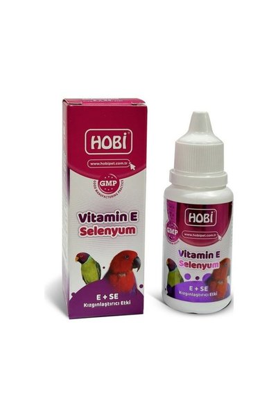 HOBİ Hobi Tüm Kuşlar İçin E Vitamini + Selenyum ( Kızıştırıcı Özellikli Vitam...
