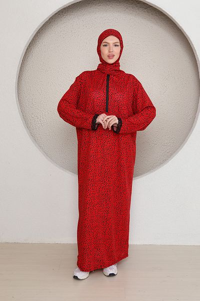 Kutay Collection Half Zipper Wrap Hijab Women's Prayer Dress
