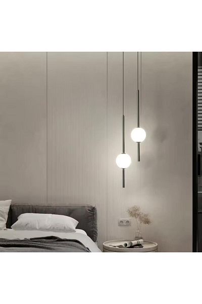 Vonalight 2 Bedhead - Bathroom, Pendant, Lamp, Led Lighting, 3000K Light, Acrylic Glass Diameter.8Cm, Length.50Cm