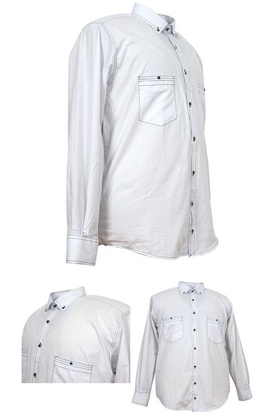 marufshop Ανδρικό μακρυμάνικο πουκάμισο μεγάλου μεγέθους, κατάλληλο για βάρος 135 κιλών