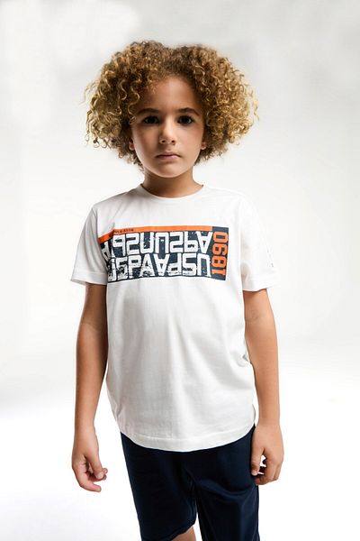 U.S. Polo Assn. U.S. Polo Assn Kids Bottom Top Set, Casual Elegance with Dynamic Printed Design