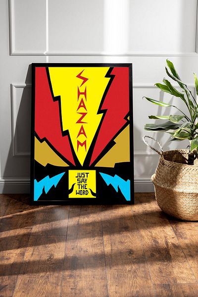 Saturn Shazam Framed Painting - Shazam Fim Poster Painting