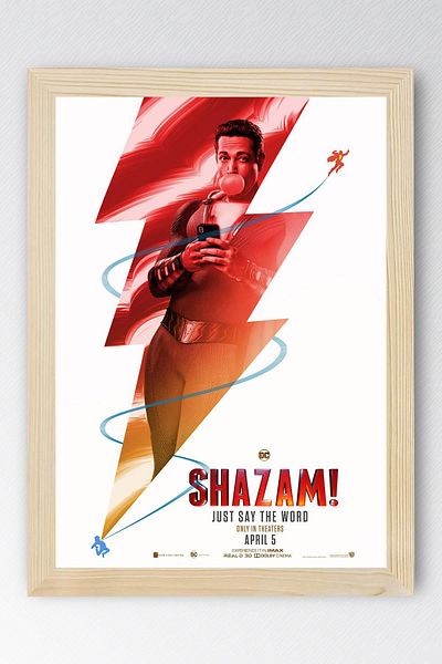 Saturn Shazam Framed Painting - Shazam Fim Poster Painting