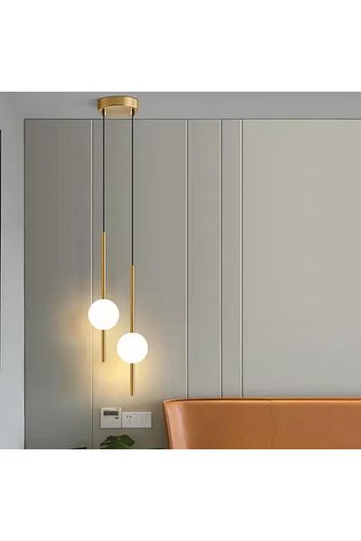 Vonalight 2 Bedhead - Bathroom, Pendant, Lamp, Led Lighting, 3000K Light, Acrylic Glass Diameter.8Cm, Length.50Cm