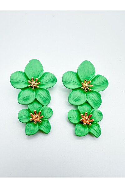 STEELAURA Eldanis Çift Katmanlı Çiçek Sallantılı Küpe